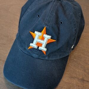 Houston Astros '47 Brand Clean Up Hat Navy Blue Adjustable Dad Hat MLB Aesthetic